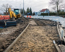 Trwa przebudowa okolic skrzyżowania ulic Maślickiej i Północnej